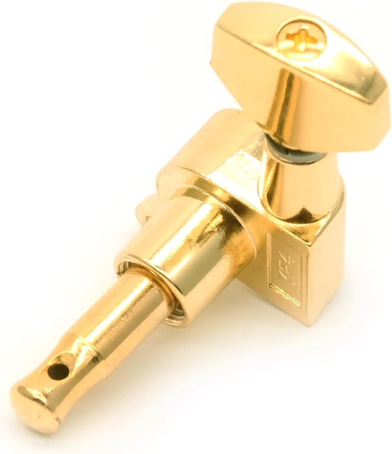 harpfeas 6 Pieces 6R Guitar tuner pegs,small Square Sealed guitar tuning pegs tuners machine heads,for Acoustic or Electric Guitar (Gold) - Image 3